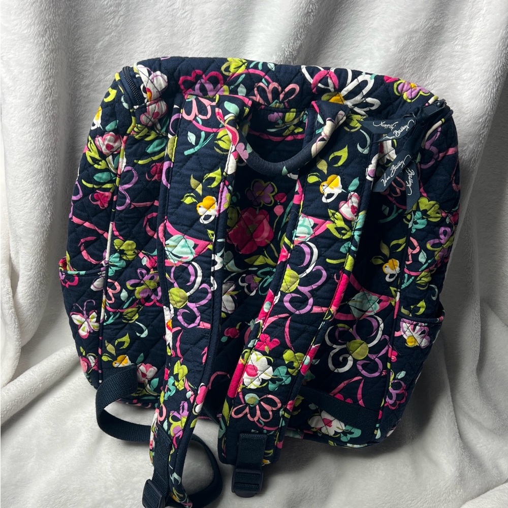 Floral Quilted VERA BRADLEY Backpack - “Ribbons” Pattern